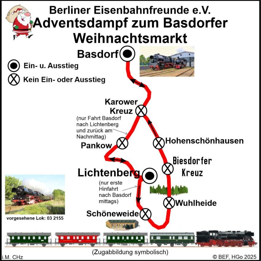 Adventsdampf zum Basdorfer Weihnachtsmarkt - Eine vorweihnachtliche Dampfzugfahrt mit dem Nikolaus - Bild 2