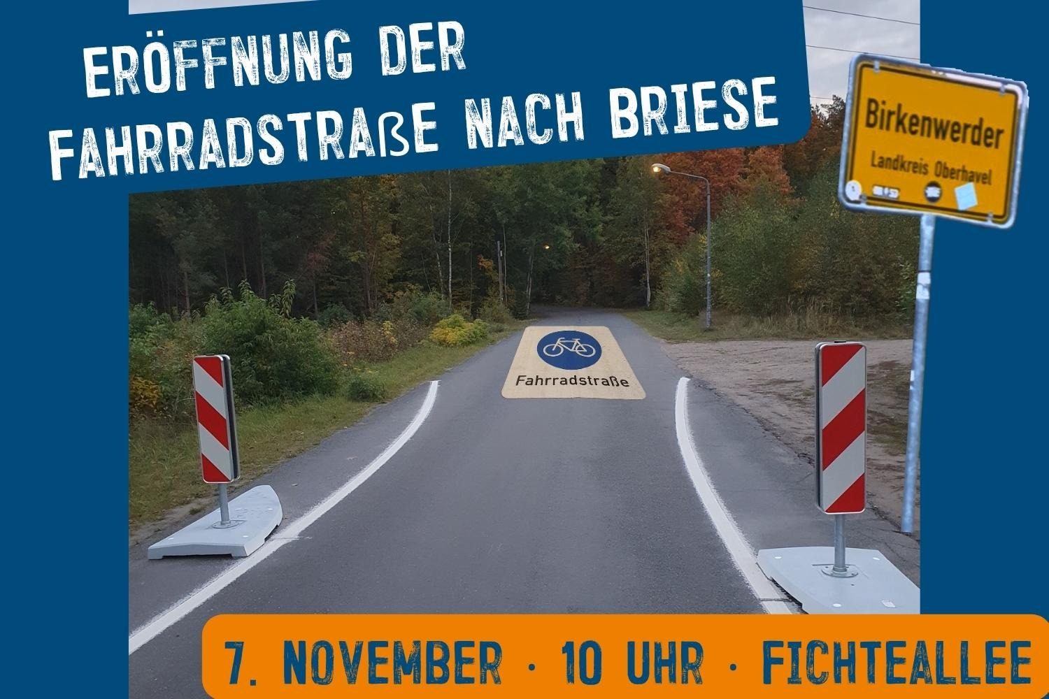 Feierliche Eröffnung Fahrradstraße nach Briese
