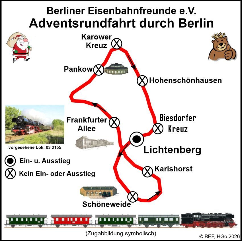 Adventsrundfahrt durch Berlin - Wir dampfen mit dem Nikolaus eine Runde durch Berlin - Bild 2