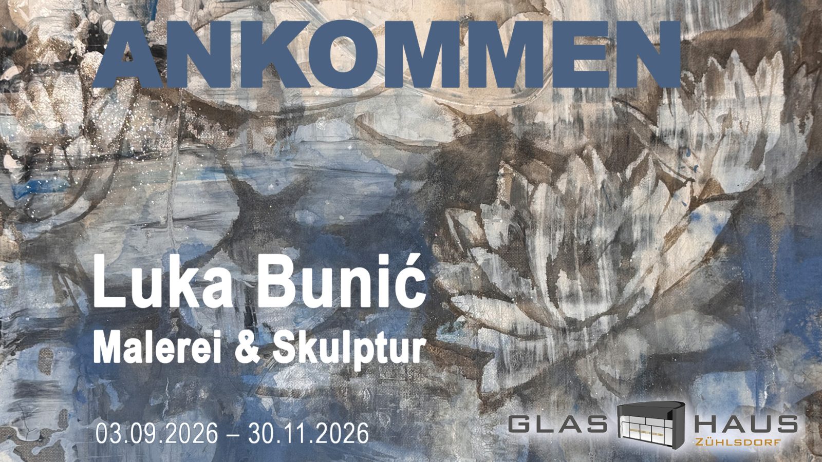 Vernissage der Glashaus-Ausstellung "ANKOMMEN" von Luka Bunić