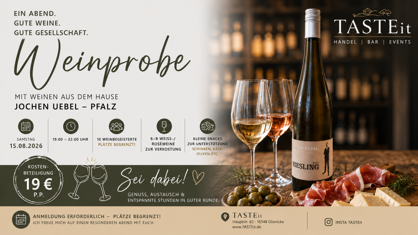 Weinprobe - wir probieren gemeinsam !
